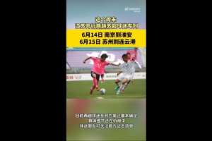 苏媒：江苏周末计划开行苏超球迷专列，拟推出球票+高铁票套票