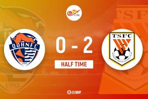 半场-泰山2-0领先海牛 李小恒头球破门克雷桑点射刘军帅手球送点